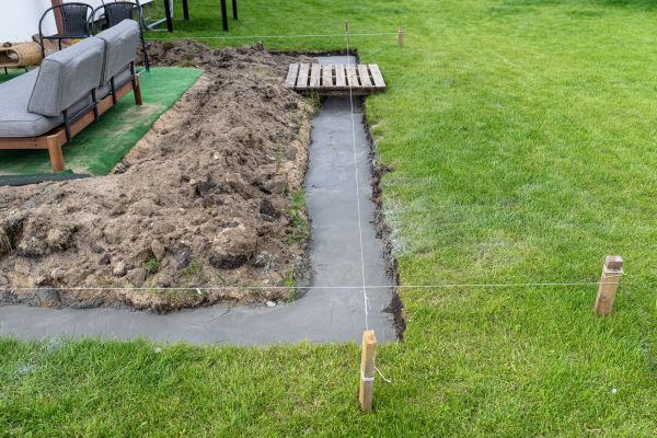 Cement Footer Installation in Anacortes